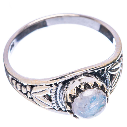 Rainbow Moonstone Dainty Ring Size 7.5 (925 Sterling Silver) R5911