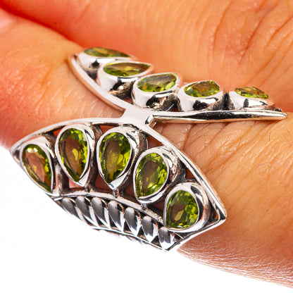 Large Peridot 925 Sterling Silver Ring Size 5.75