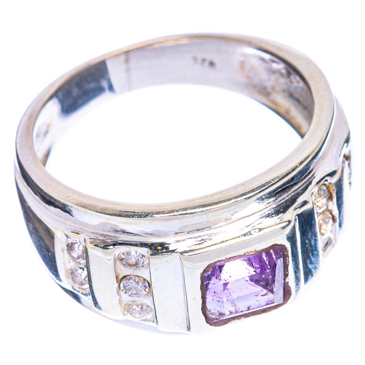 Faceted Amethyst Ring Size 6.75 (925 Sterling Silver) R1046