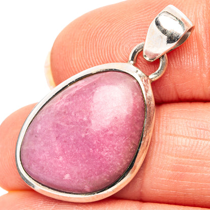 Rhodonite Pendant 1 1/4" (.925 Sterling Silver)