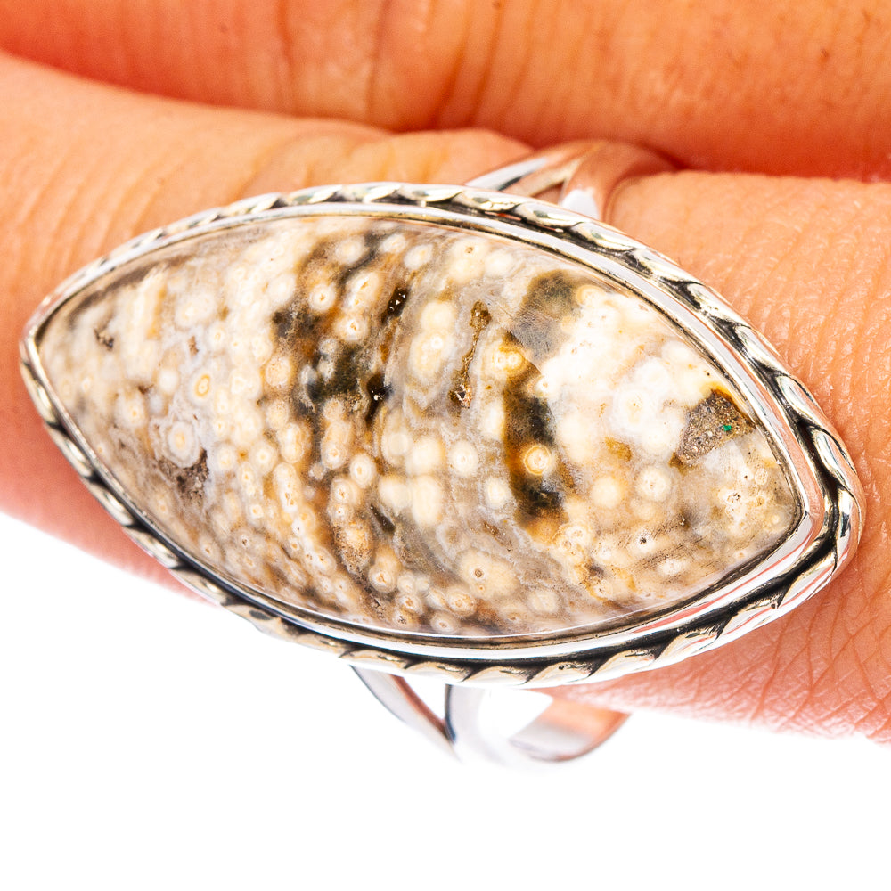 Ocean Jasper Ring Size 11 (925 Sterling Silver) R6870