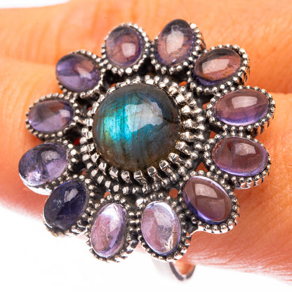 Large Labradorite, Tanzanite Ring Size 10 (925 Sterling Silver) R141628