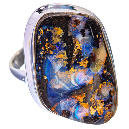 Large Boulder Opal Ring Size 8 (925 Sterling Silver) R141419