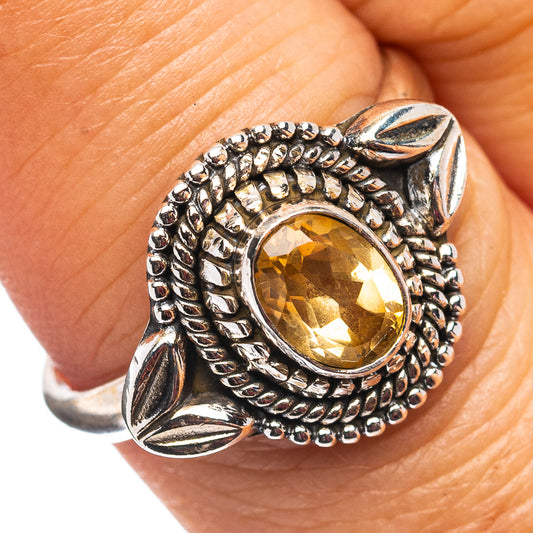 Citrine Ring Size 8 (.925 Sterling Silver)