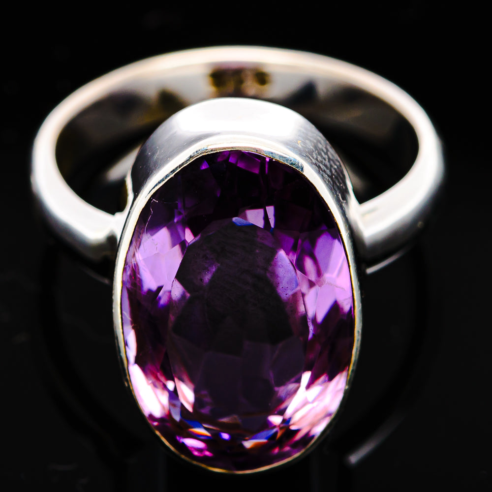 Premium Brazilian Amethyst Ring Size 5 Adjustable (.925 Sterling Silver)