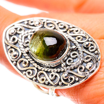 Signature Large Green Tourmaline Ring Size 9 (925 Sterling Silver) RING138146