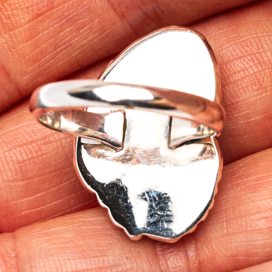 Pink Triplet Opal Ring Size 7.75 (.925 Sterling Silver)
