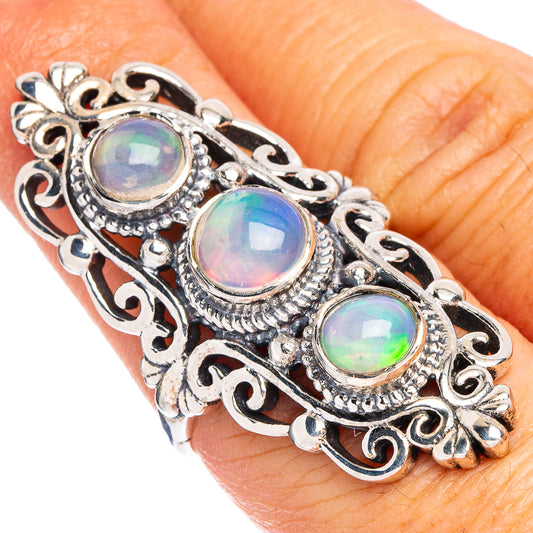 Rare Large Ethiopian Opal 925 Sterling Silver Ring Size 6.5 (925 Sterling Silver) R6377