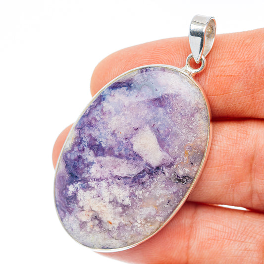 Premium Morado Opal (Mexican Purple Opal) Pendant 2" (.925 Sterling Silver)