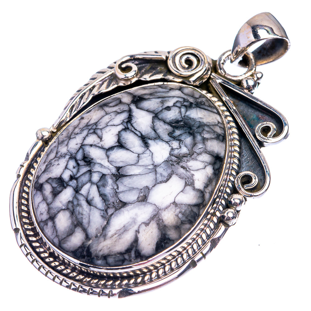 Pinolith Jasper Pendant 1 7/8" (925 Sterling Silver) P38821