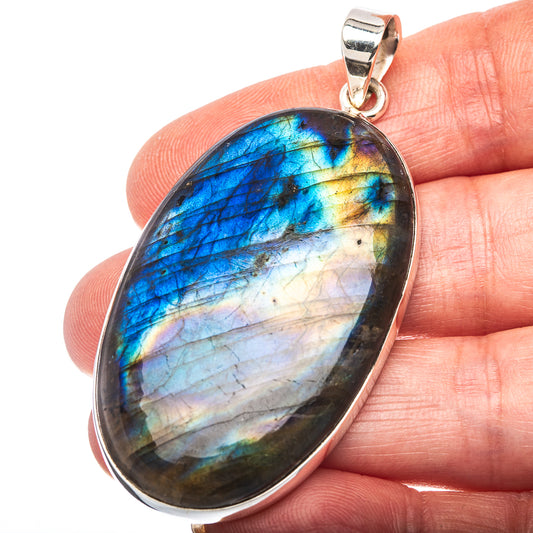 Spectrolite Pendant 2 3/8" (.925 Sterling Silver)