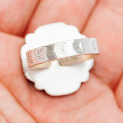Exclusive Cotton Candy Turquoise Cross Ring Size 9 Adjustable (.925 Sterling Silver)