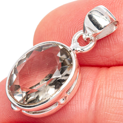 Value White Quartz Pendant 1 1/8" (925 Sterling Silver) P42094