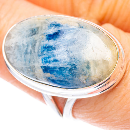Blue Scheelite Ring Size 8 (925 Sterling Silver) R2022