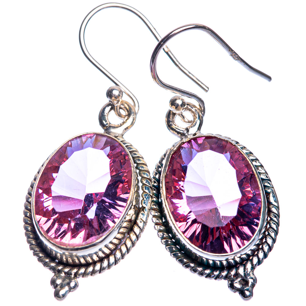 Color Change Alexandrite (Lab.) Earrings 1 1/2" (925 Sterling Silver) E432705