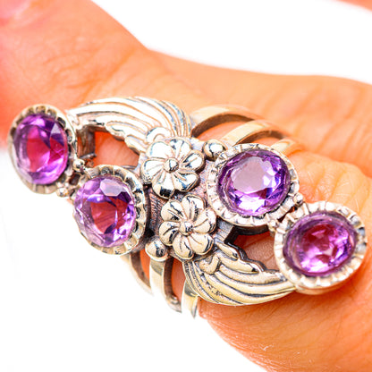 Large Faceted Amethyst 925 Sterling Silver Ring Size 6 (925 Sterling Silver) RING139671