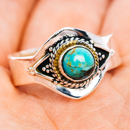 Mohave Turquoise Ring Size 8 Adjustable (.925 Sterling Silver)