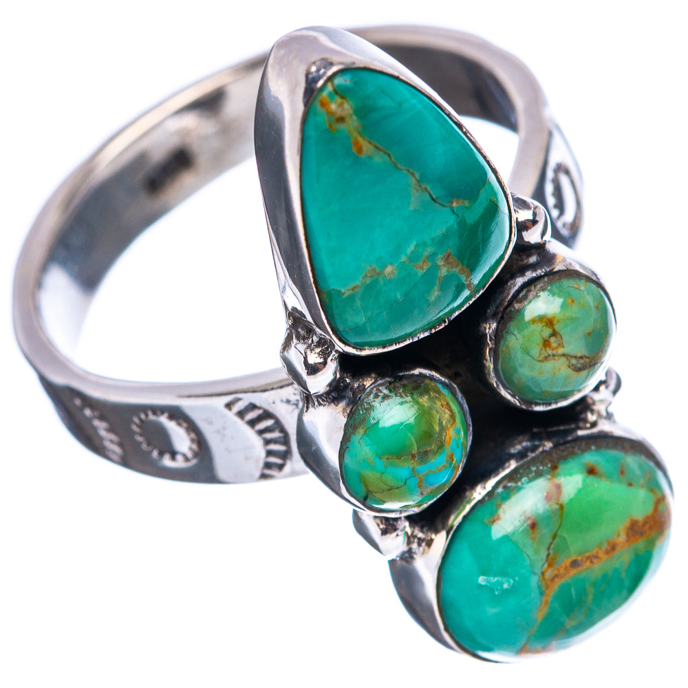 Exclusive Mohave Turquoise Ring Size 8 Adjustable (.925 Sterling Silver)
