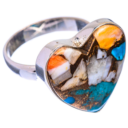 Spiny Oyster Turquoise Ring Size 7.25 (925 Sterling Silver) R141548