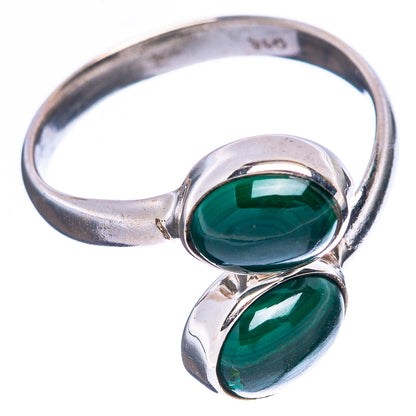 Malachite Dainty Ring Size 7 Adjustable (925 Sterling Silver) R5126