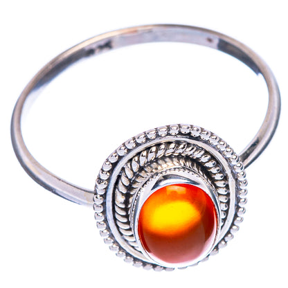 Carnelian Dainty Ring Size 8.25 (925 Sterling Silver) R1087