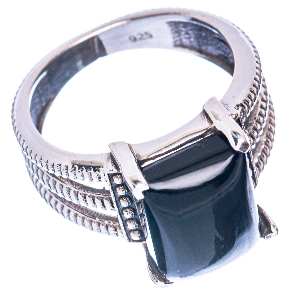 Black Onyx Ring Size 6.5 (925 Sterling Silver) R2804