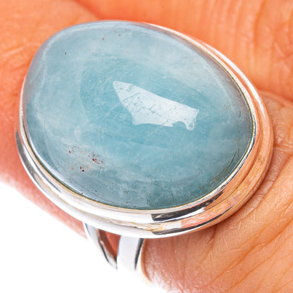 Natural Aquamarine Ring Size 6 (925 Sterling Silver) R1582