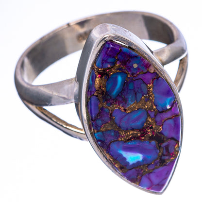 Purple Copper Composite Turquoise Ring Size 7.5 (925 Sterling Silver) R146501