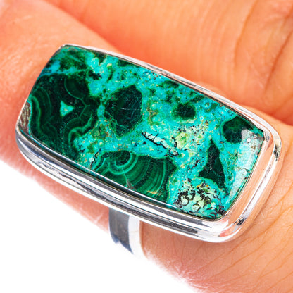 Malachite In Chrysocolla Ring Size 6 (925 Sterling Silver) R144278
