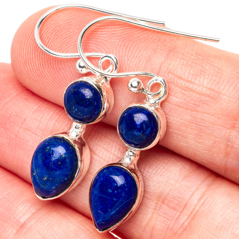 Lapis Lazuli Earrings 1 1/2" (925 Sterling Silver) E3062