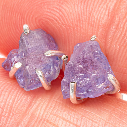 Tanzanite Dainty Earrings 3/8" (925 Sterling Silver) E2030