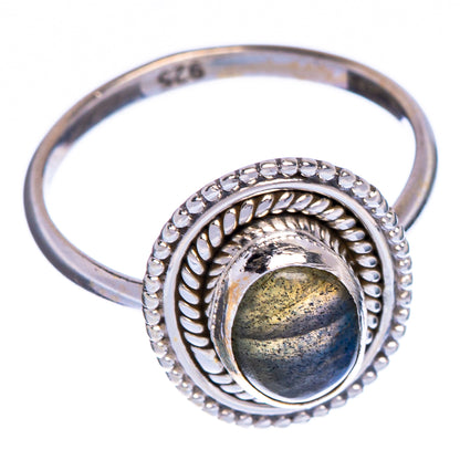 Labradorite Dainty Ring Size 4.75 (925 Sterling Silver) R147260