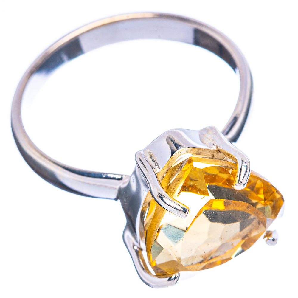 Faceted Citrine Ring Size 9 (925 Sterling Silver) R4539