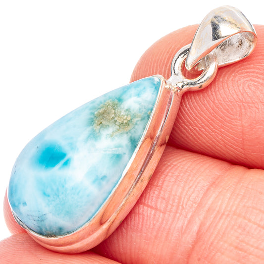 Larimar Pendant 1 1/4" (925 Sterling Silver) P44112