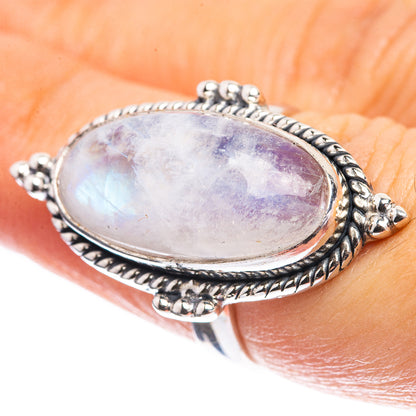 Rainbow Moonstone Ring Size 6.5 (925 Sterling Silver) R143103