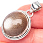 Chocolate Moonstone Pendant 1 1/8" (925 Sterling Silver) P40886