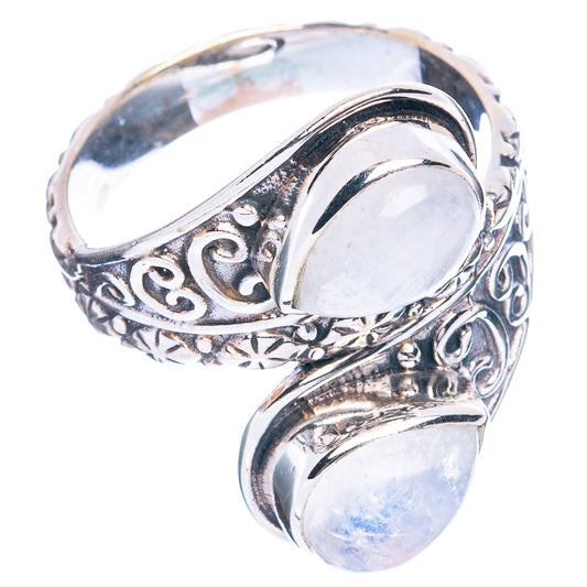 Rainbow Moonstone Ring Size 8.25 (925 Sterling Silver) R4745