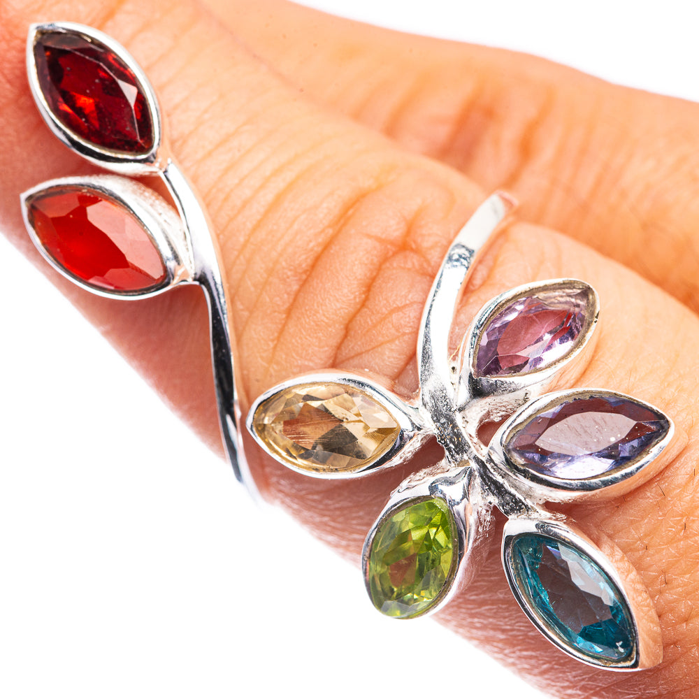Chakra Leaf Dainty Ring Size 7 (925 Sterling Silver) R142550