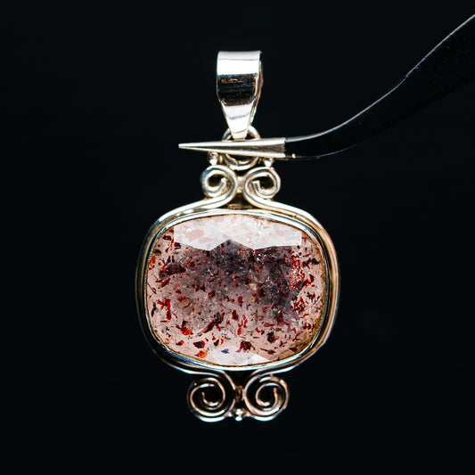 Premium Faceted Lepidocrocite Pendant 1 1/2" (.925 Sterling Silver)