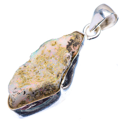 Raw Ethiopian Opal Pendant 1 5/8" (925 Sterling Silver) PD38529