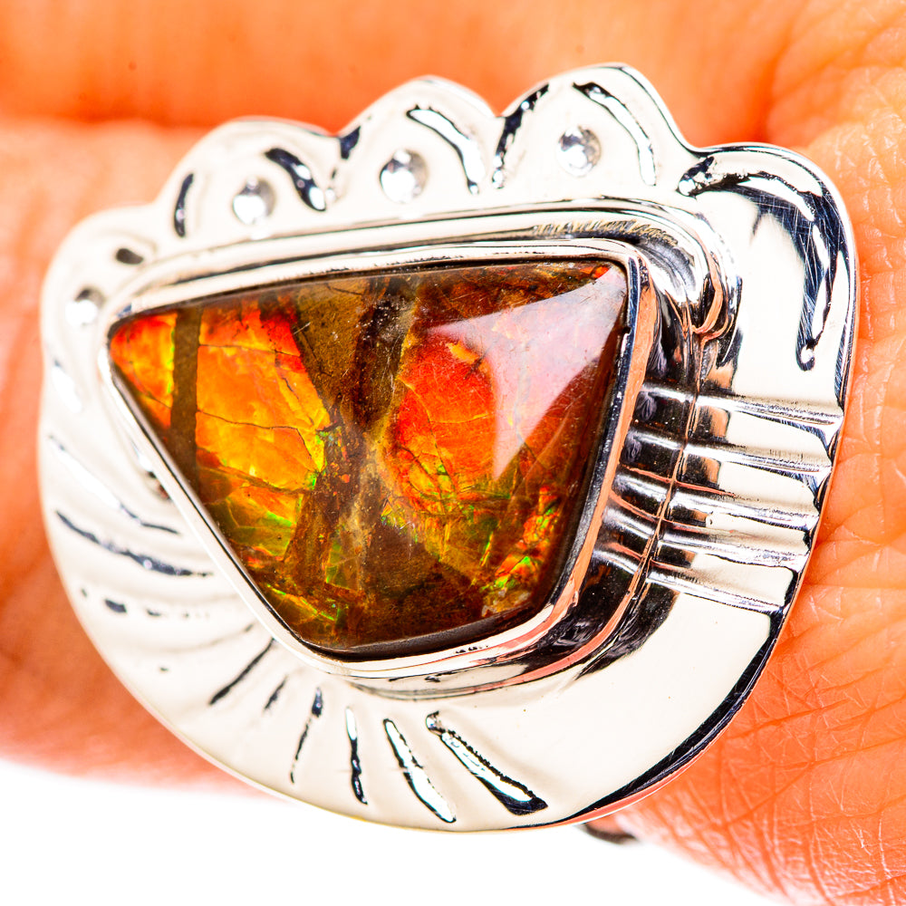 Signature Ammolite Ring Size 8 (925 Sterling Silver) RING138157