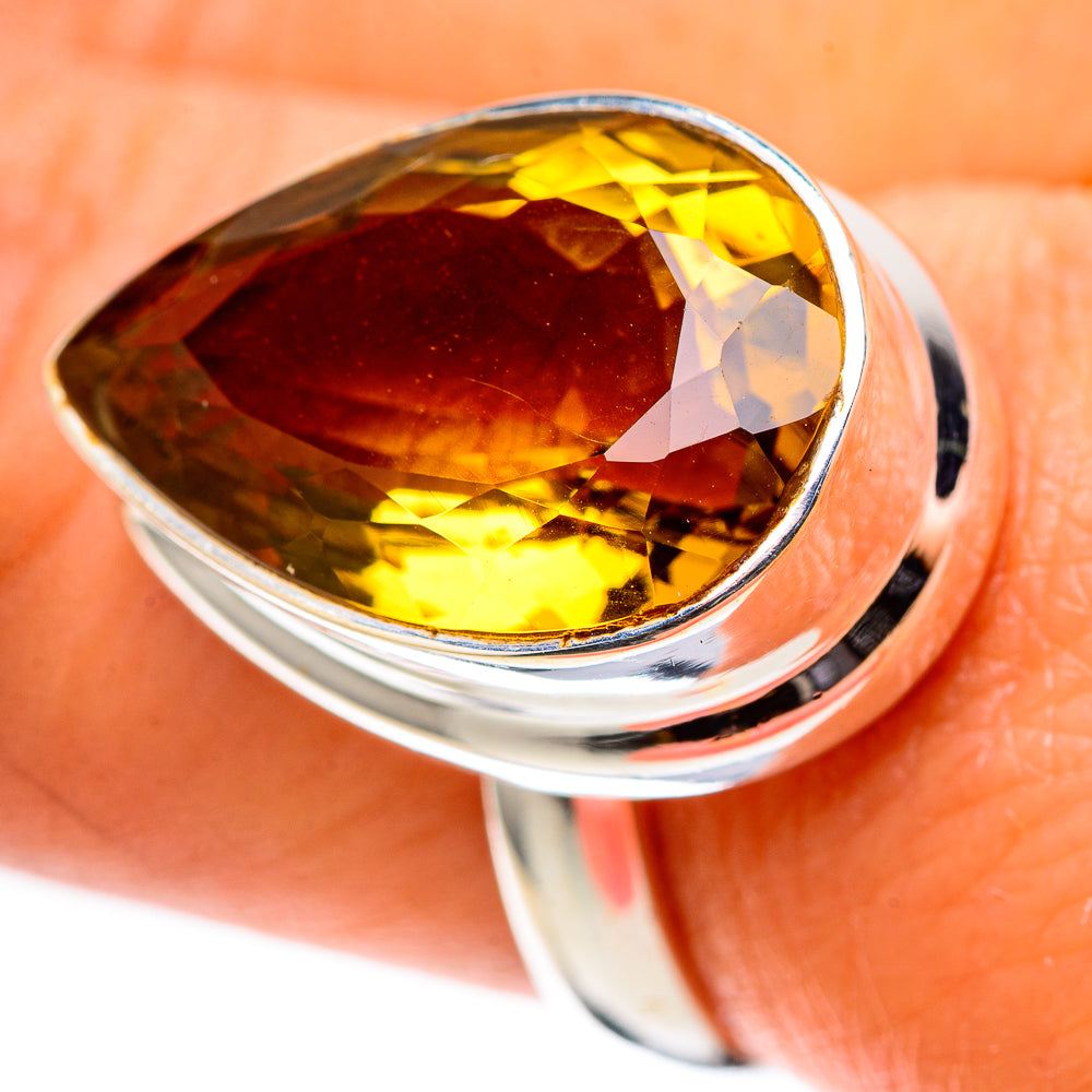 Faceted Citrine Ring Size 8 (925 Sterling Silver) RING138726