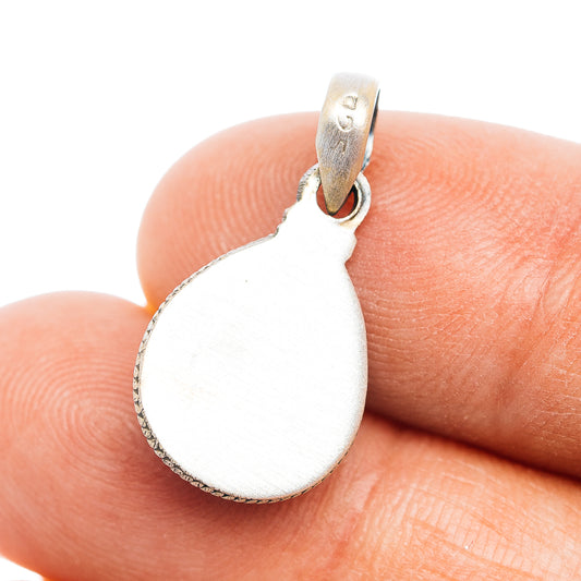 Sterling silver teardrop pendant back with loop bail