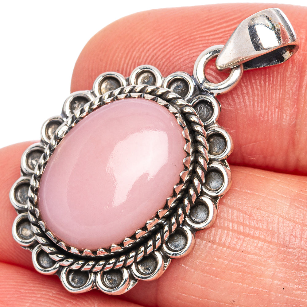 Pink Queen Conch Shell Pendant 1 3/8" (925 Sterling Silver) P42029