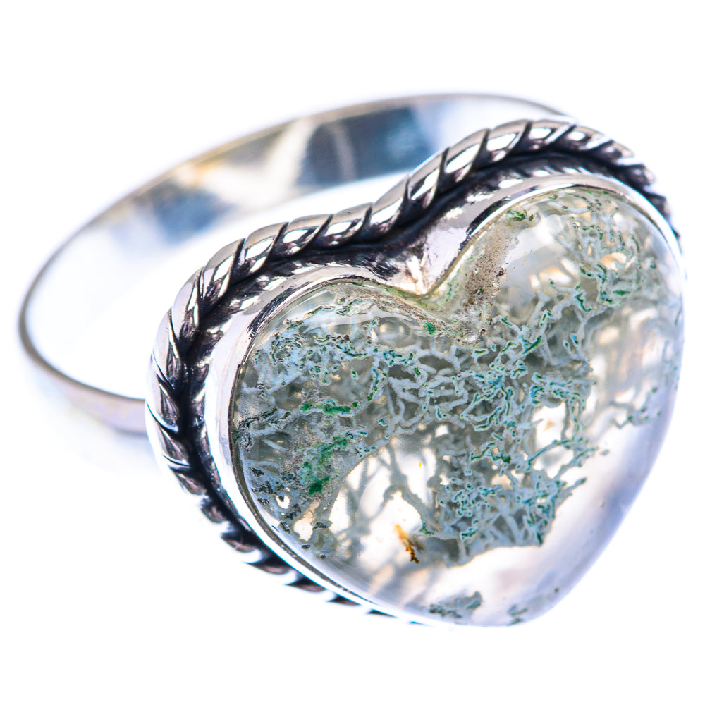 Green Moss Agate 925 Sterling Silver Ring Size 10.75 (925 Sterling Silver) RING140284