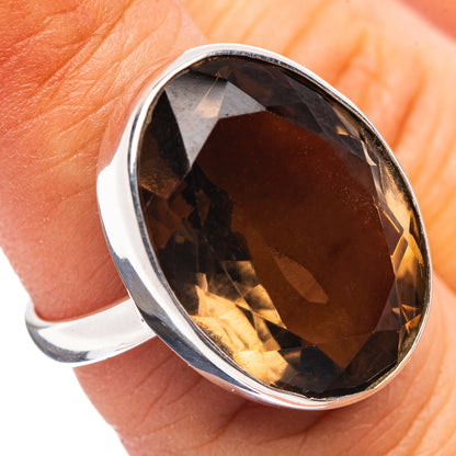 Premium Smoky Quartz Ring Size 5.5 (.925 Sterling Silver)