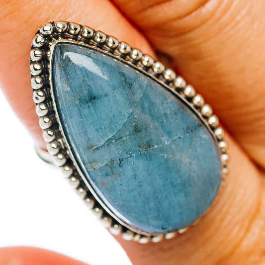 Aquamarine Ring Size 7.5 (German Silver)