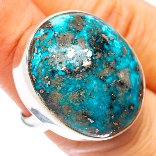Premium Persian Turquoise Ring Size 6 Adjustable (.925 Sterling Silver)