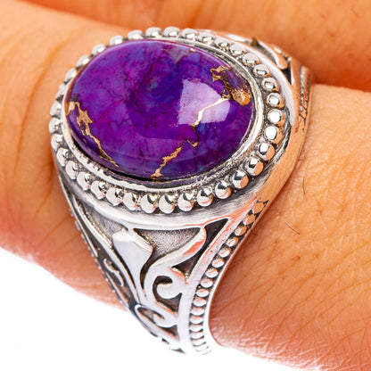 Purple Copper Composite Turquoise Ring Size 8.75 (925 Sterling Silver) R146266