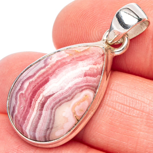 Rhodochrosite Pendant 1 3/8" (925 Sterling Silver) P44128